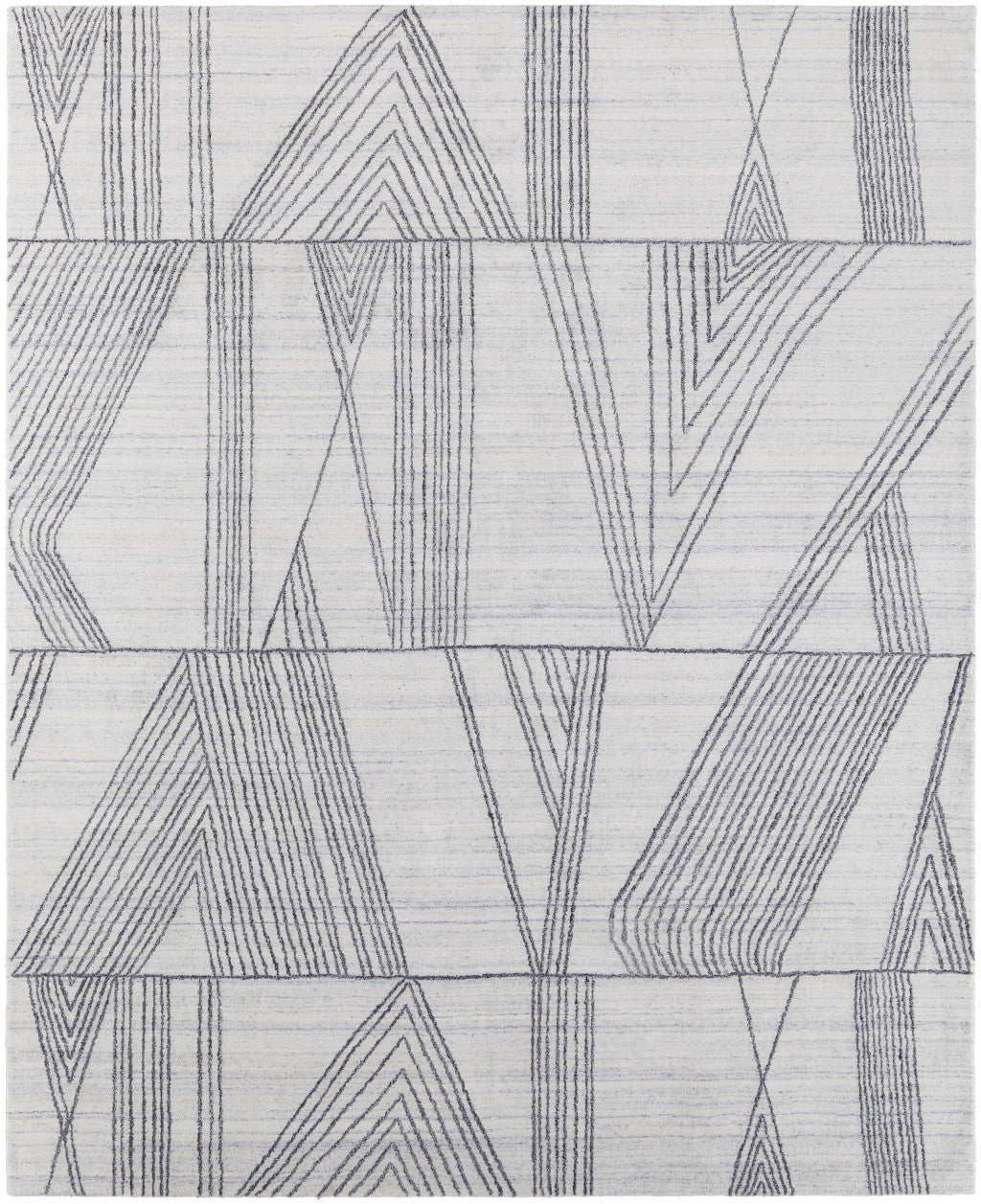9 x 12 Black & Ivory Hand Woven Rug