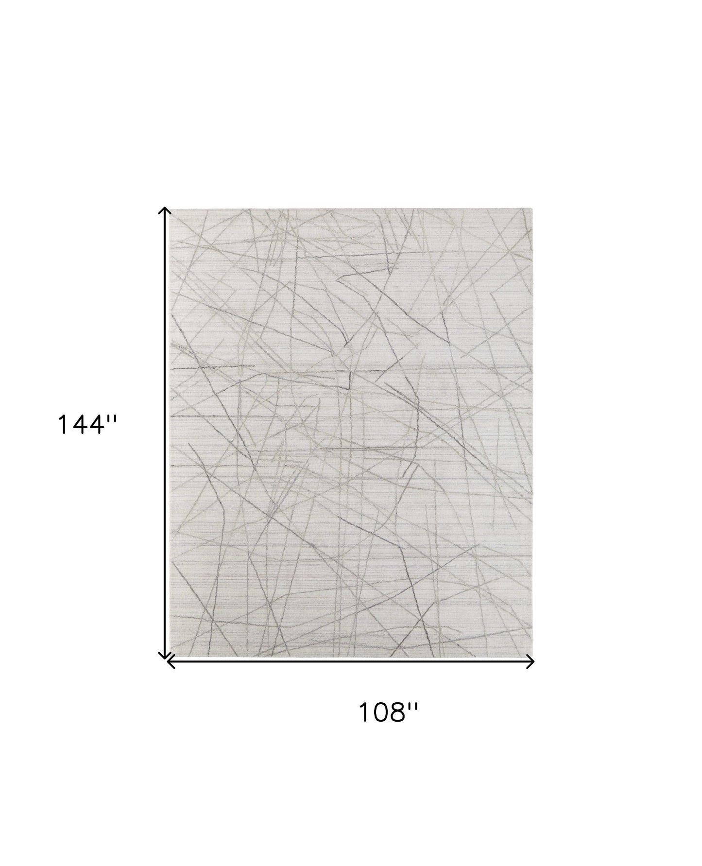 9 x 12 Gray & Ivory Hand Woven Rug