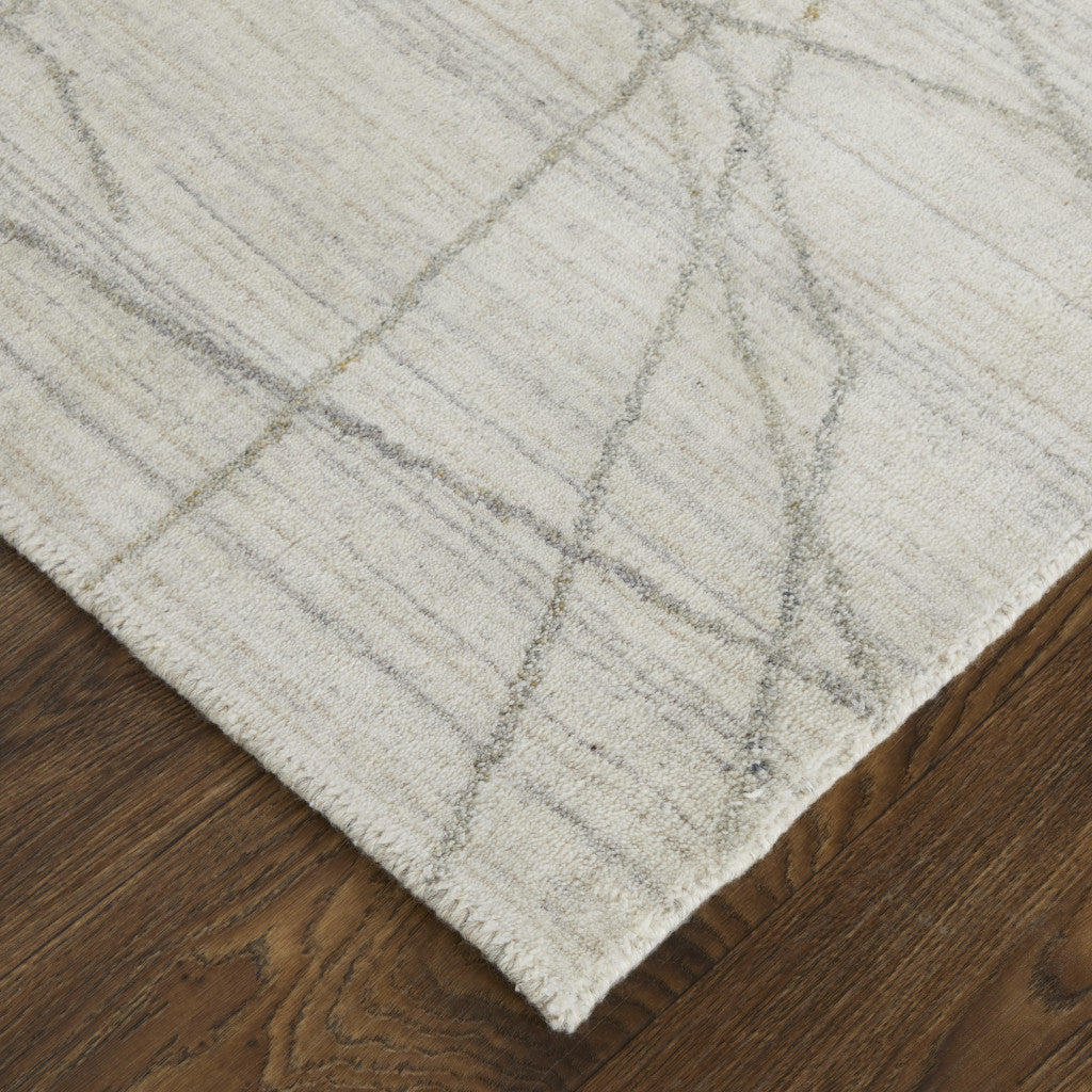 9 x 12 Gray & Ivory Hand Woven Rug