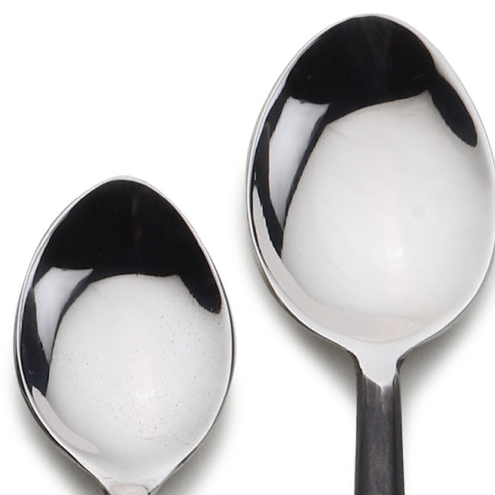 Matte Black Stainless Steel 5-Piece Hand Forged Place Setting