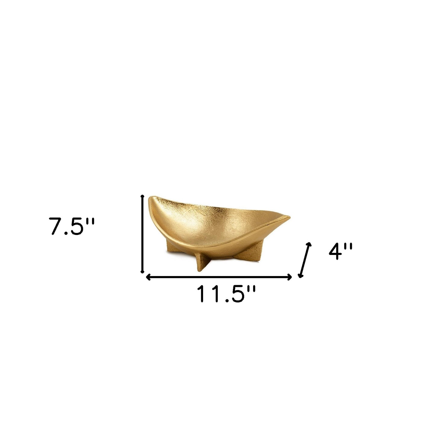 Gold Oval Eye Shaped Centerpiece Bowl