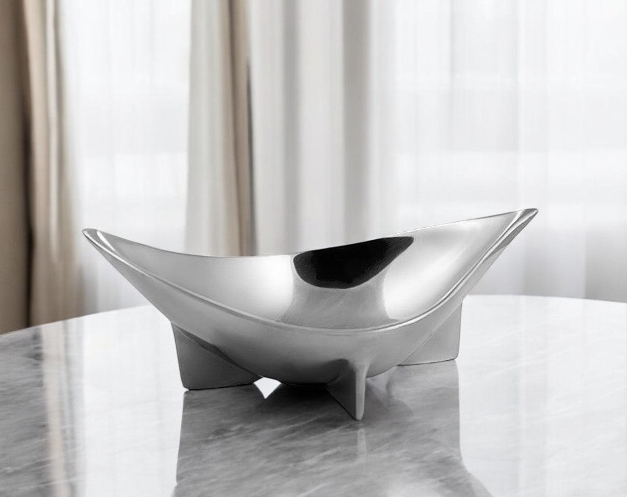 Silver Oval Centerpiece Bowl
