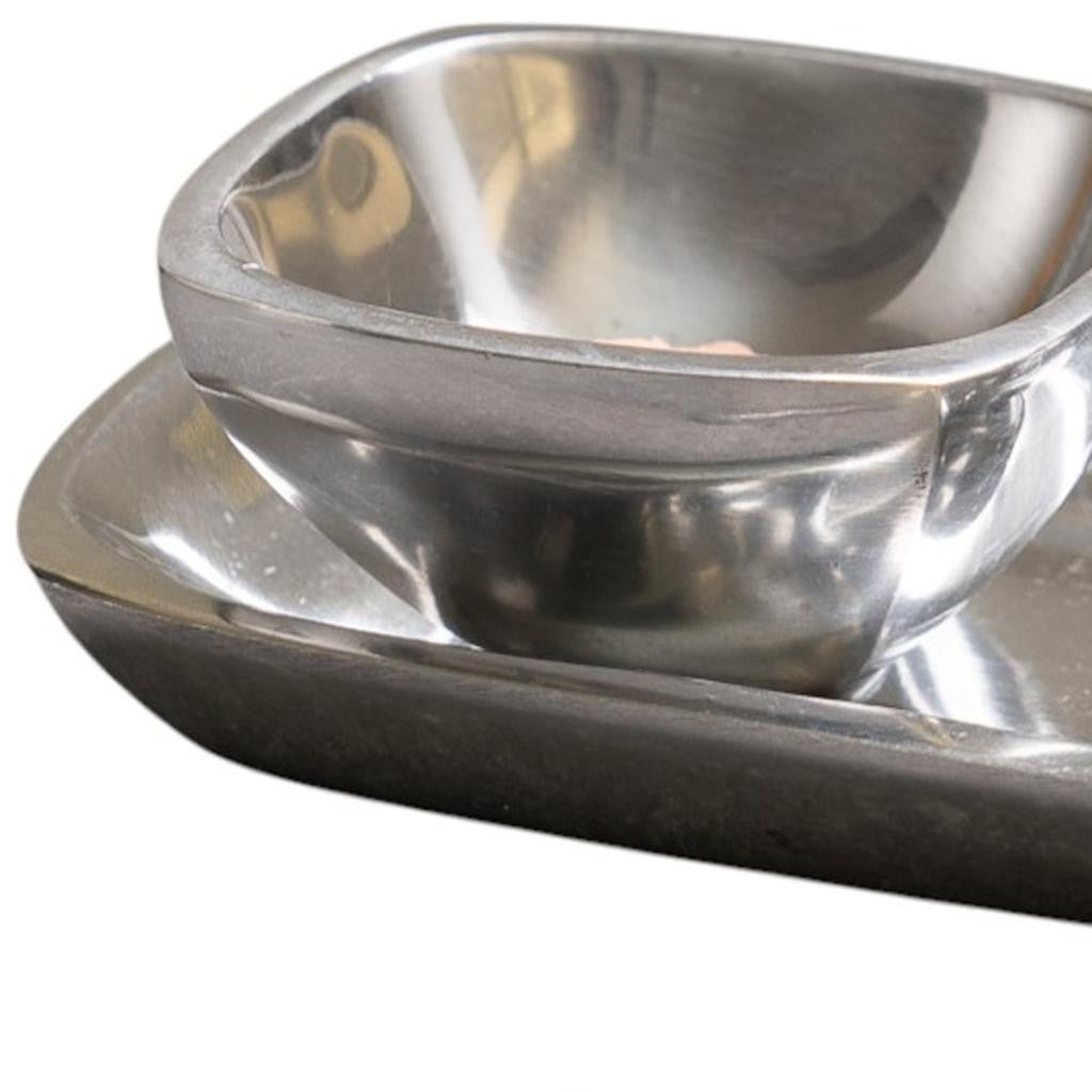 Silver Square Candy or Nut Bowl