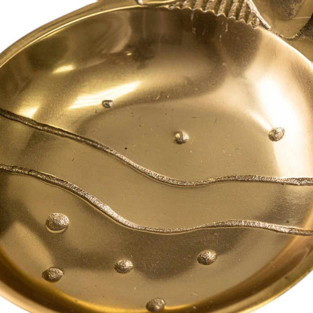 Gold Christmas Ornament Round Candy or Nut Bowl