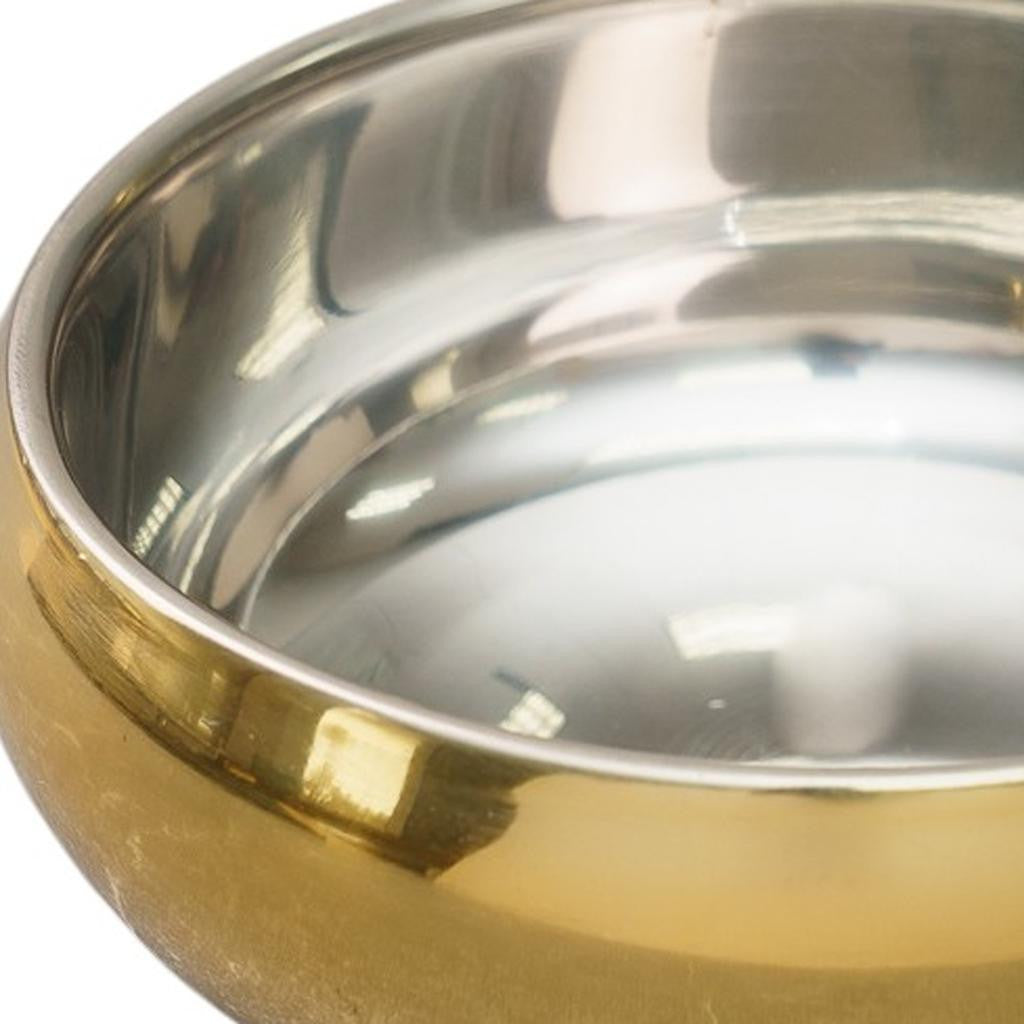 Gold And Silver Double Wall Round Candy or Nut Bowl