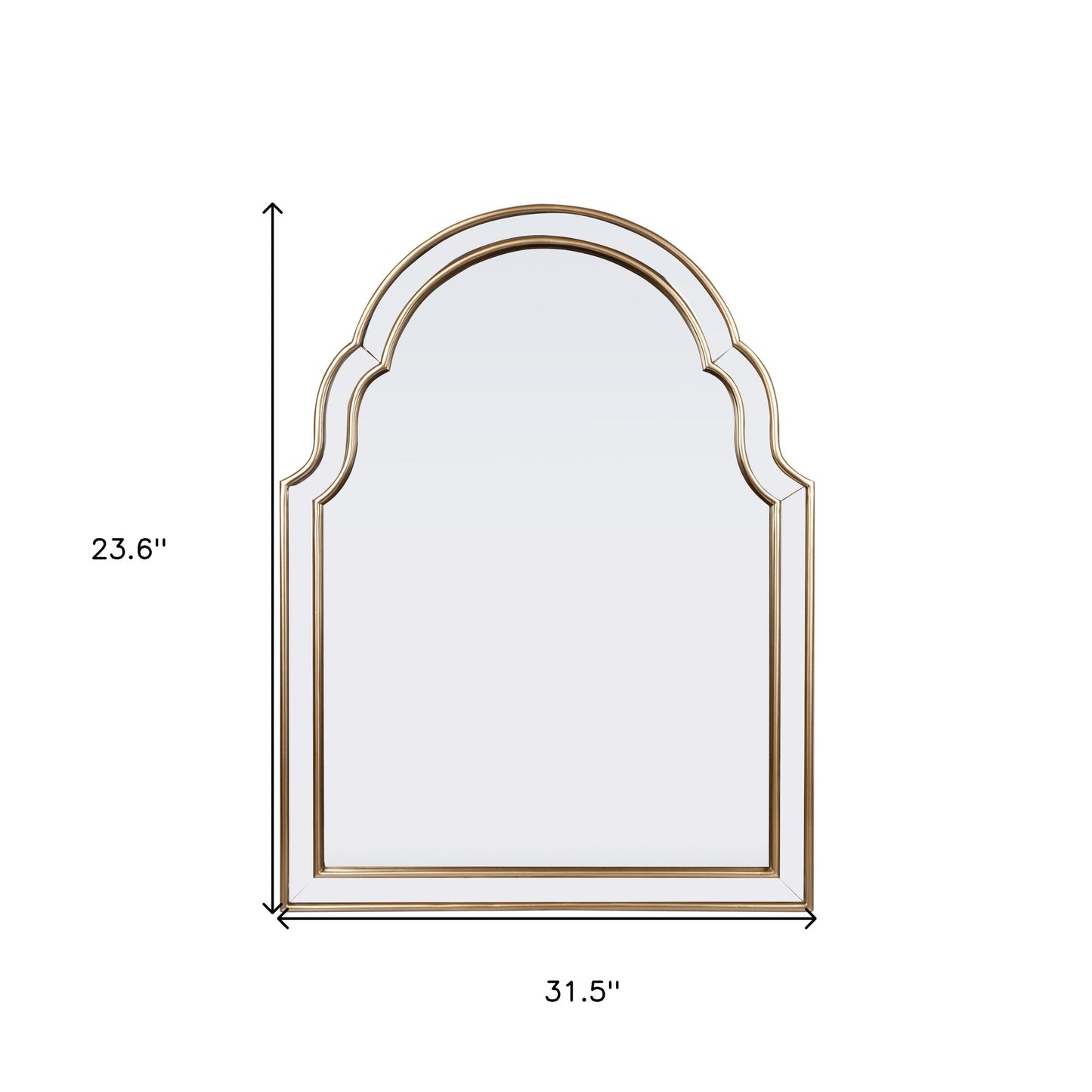 Gold Arch Metal Framed Accent Mirror