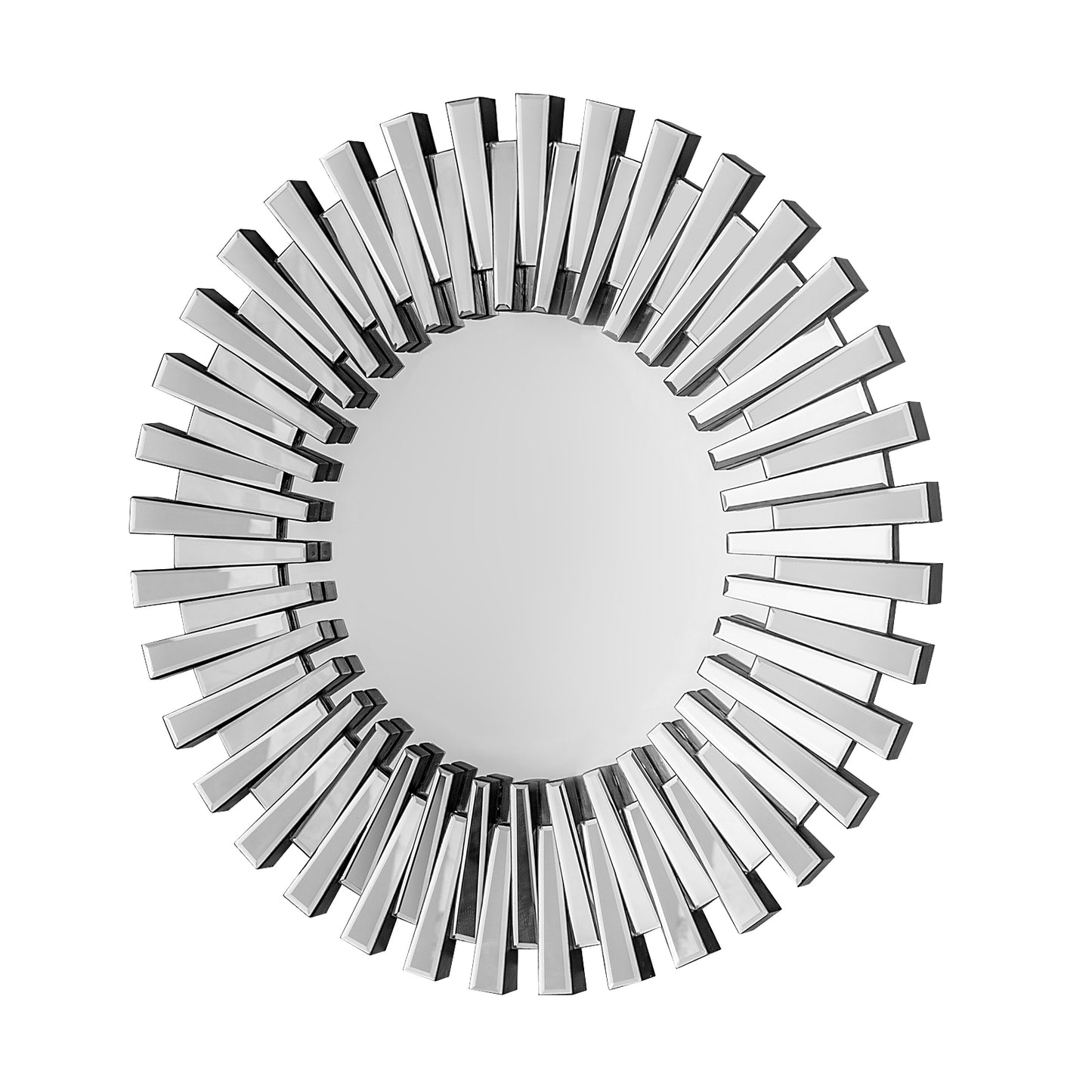 Silver Sunburst Unframed Accent Mirror
