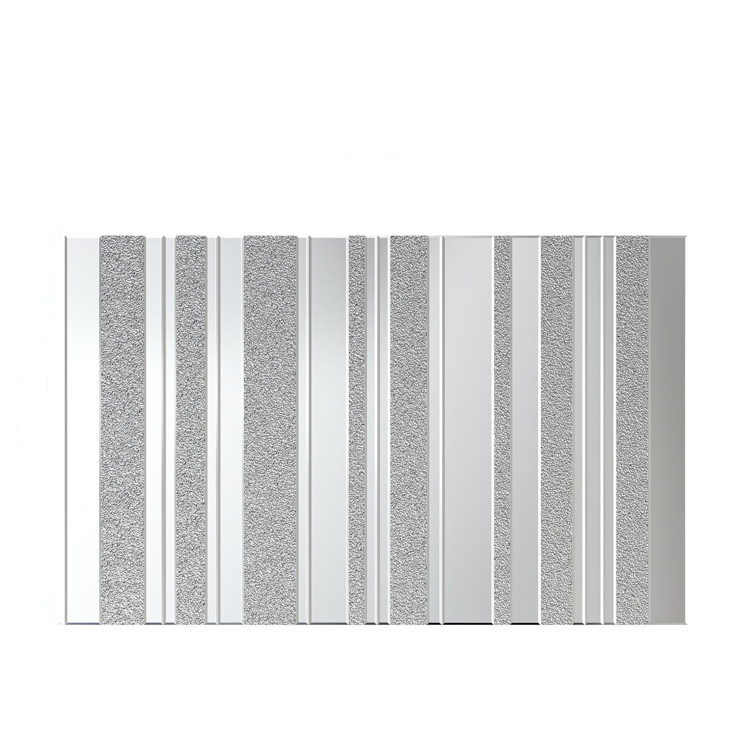 Clear and Silver Unframed Venetian Accent Mirror