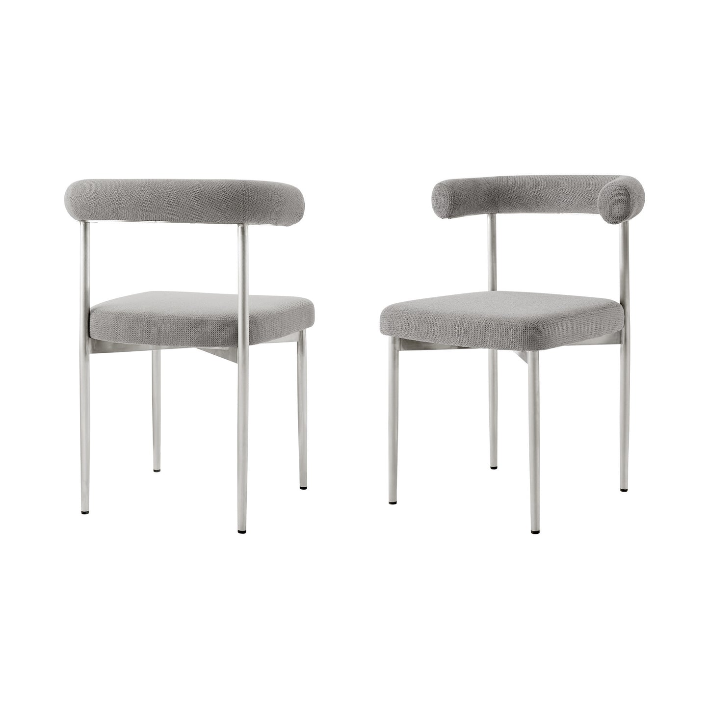 Gray & Silver Dining Chair - Set of 2