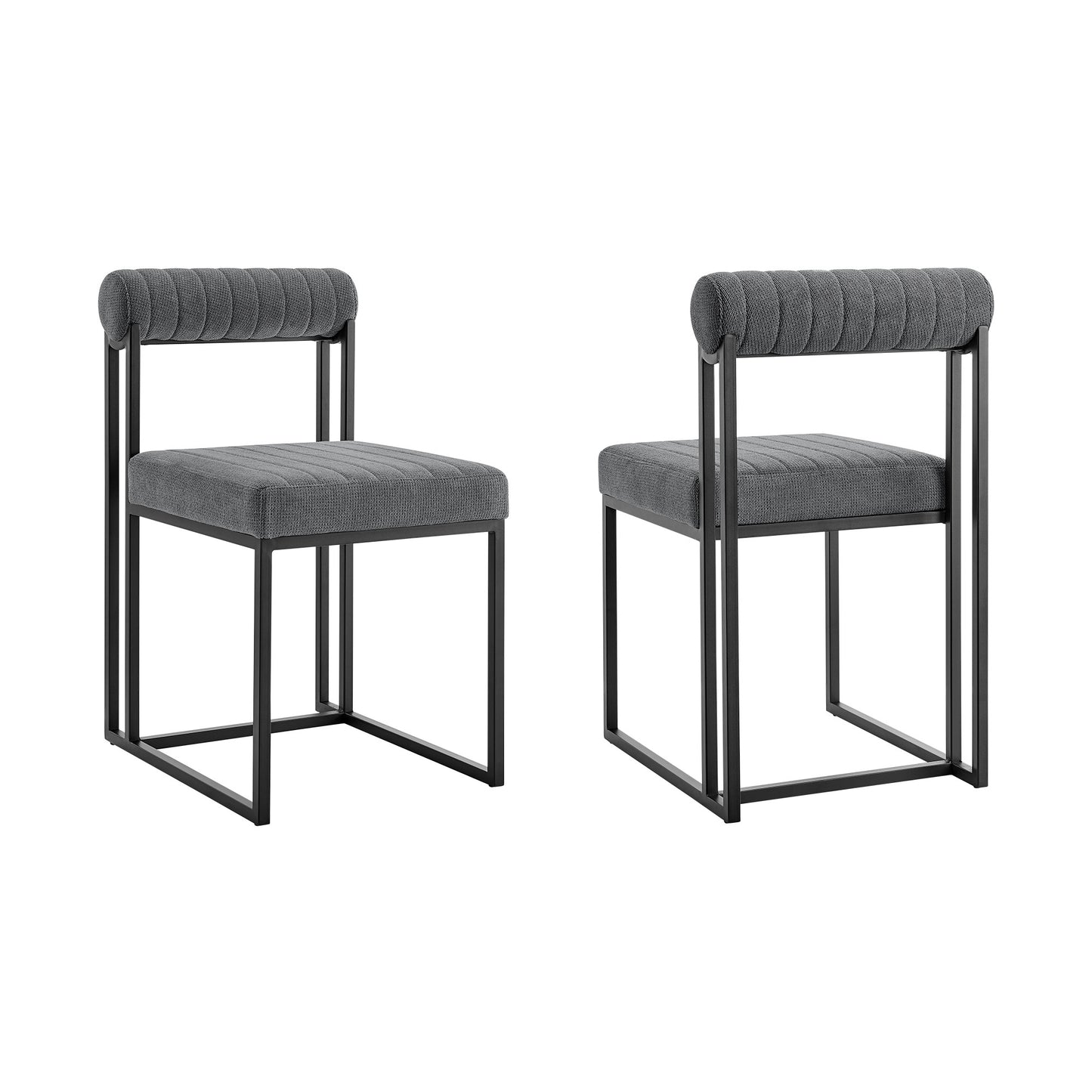 Gray & Black Dining Chair - Set of 2