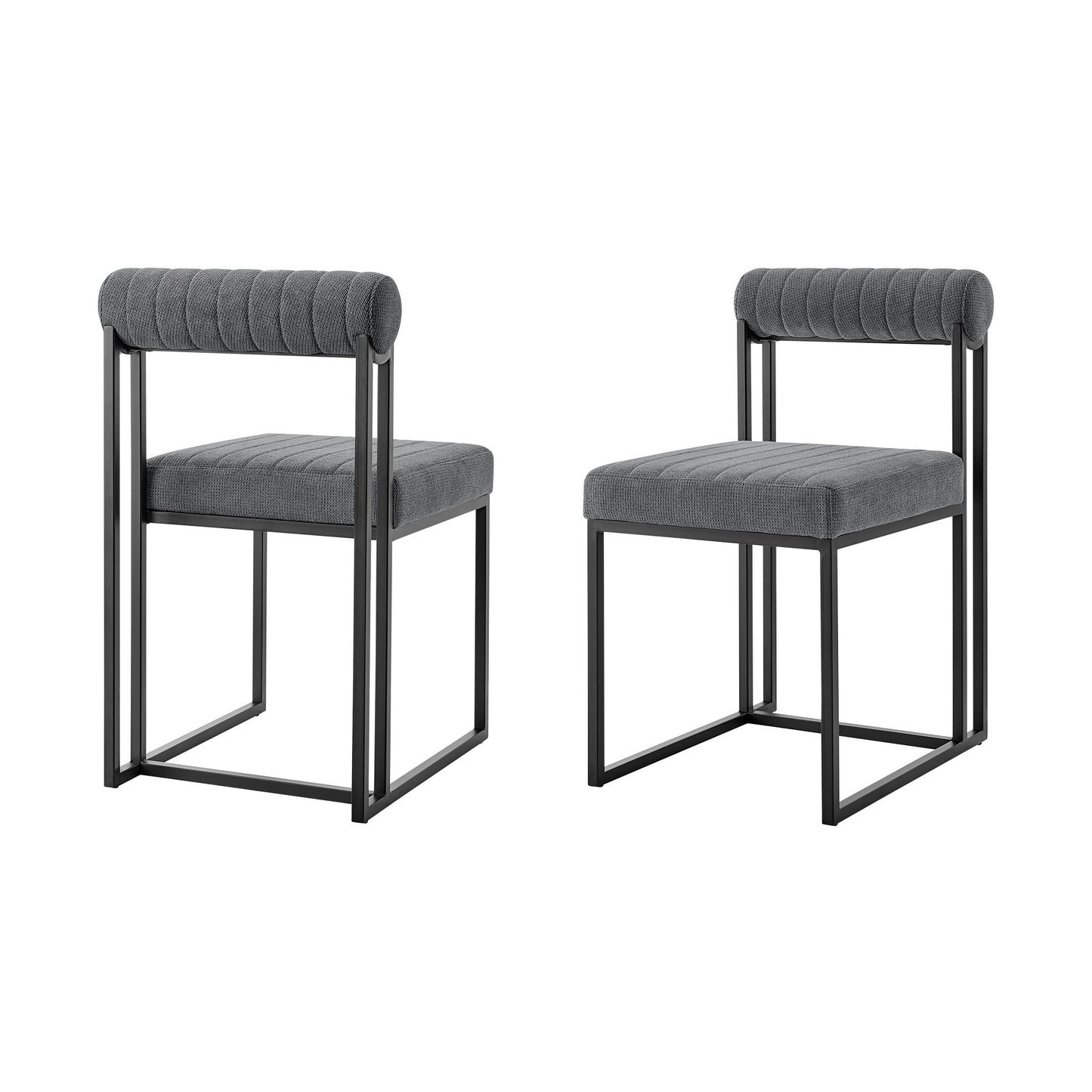 Gray & Black Dining Chair - Set of 2