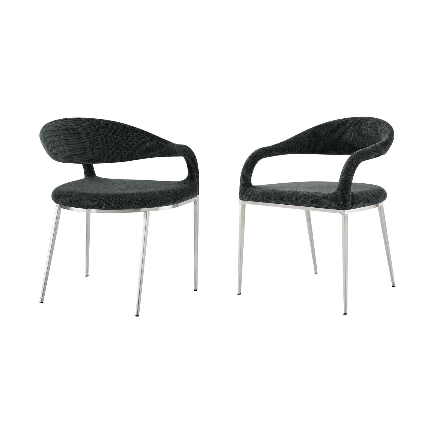 Gray & Silver Dining Chairs - Set of 2
