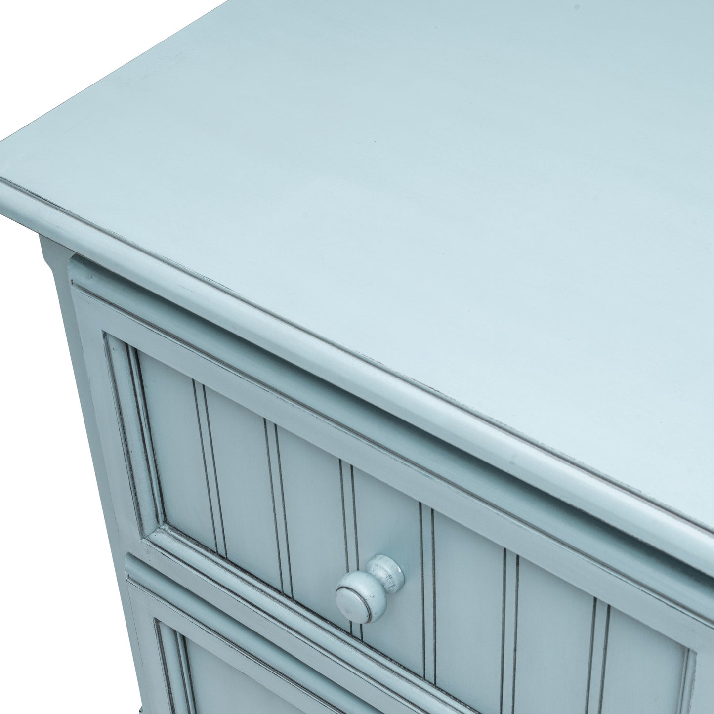 Light Blue Distressed Nightstand