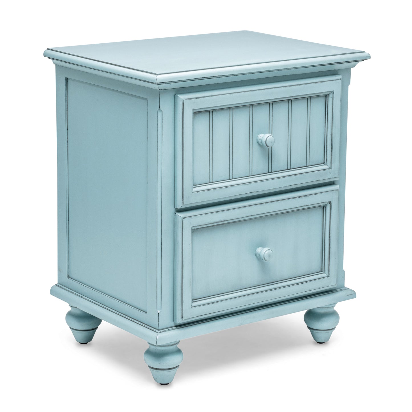Light Blue Distressed Nightstand