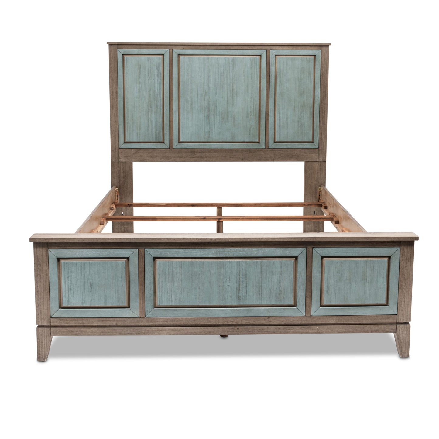 Shiplap Texture Distressed Solid Wood Bed Frame