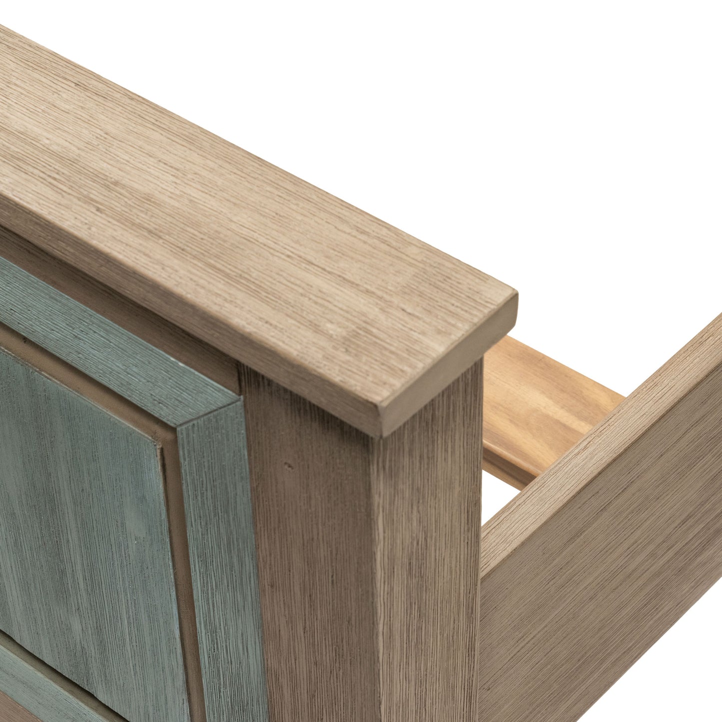 Shiplap Texture Distressed Solid Wood Bed Frame