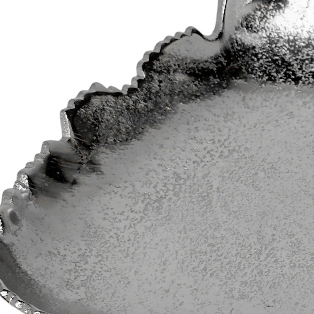Silver Torn Edge Triangular Serving Bowl