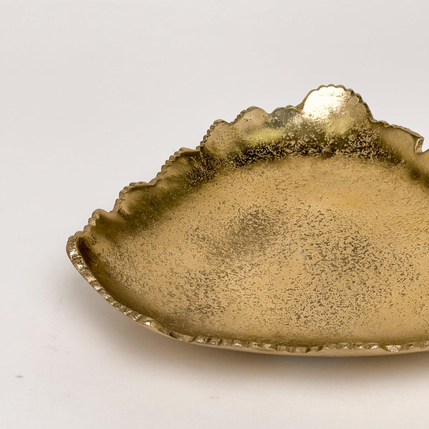 Gold Torn Edge Triangular Serving Bowl