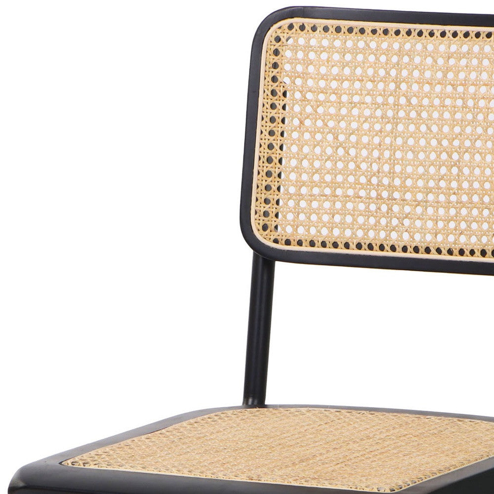 Black & Natural Steel Dining Chair - Set of 2