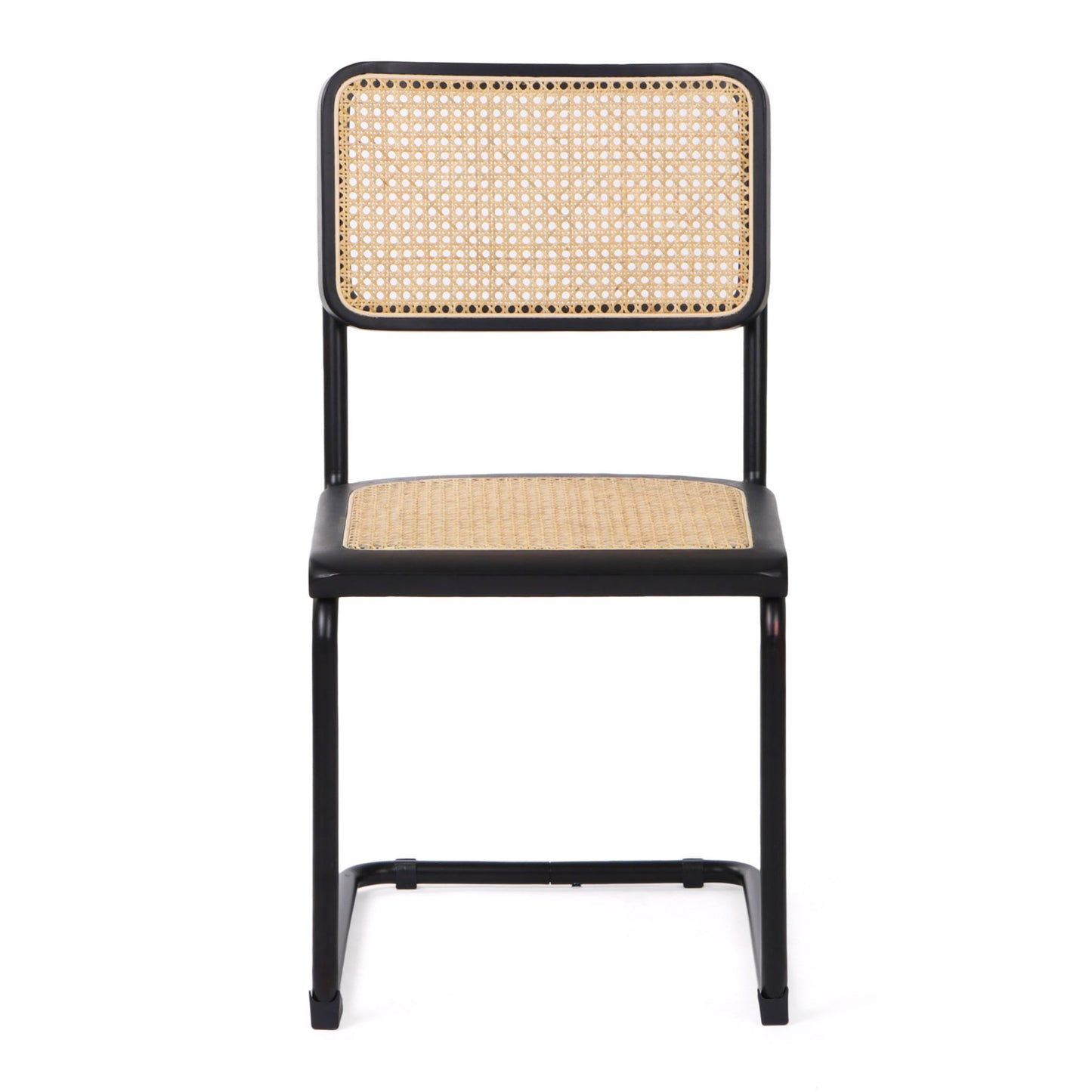 Black & Natural Steel Dining Chair - Set of 2