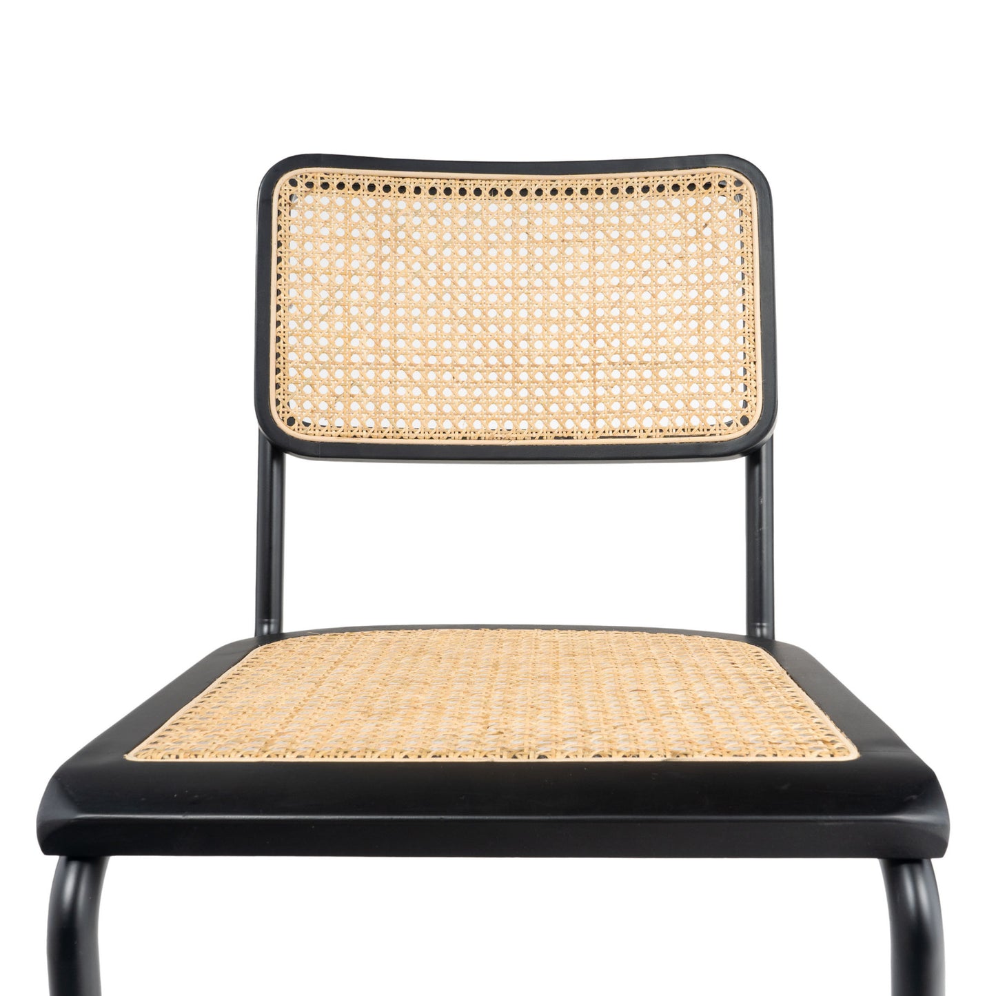Black & Natural Steel Dining Chair - Set of 2