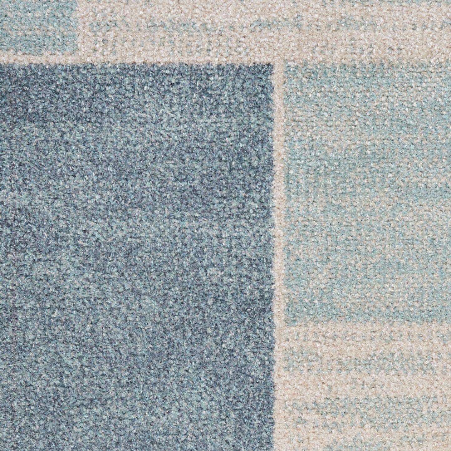 Nourison Astra Blue & Ivory Pet Friendly Machine Washable Rug - Swatch