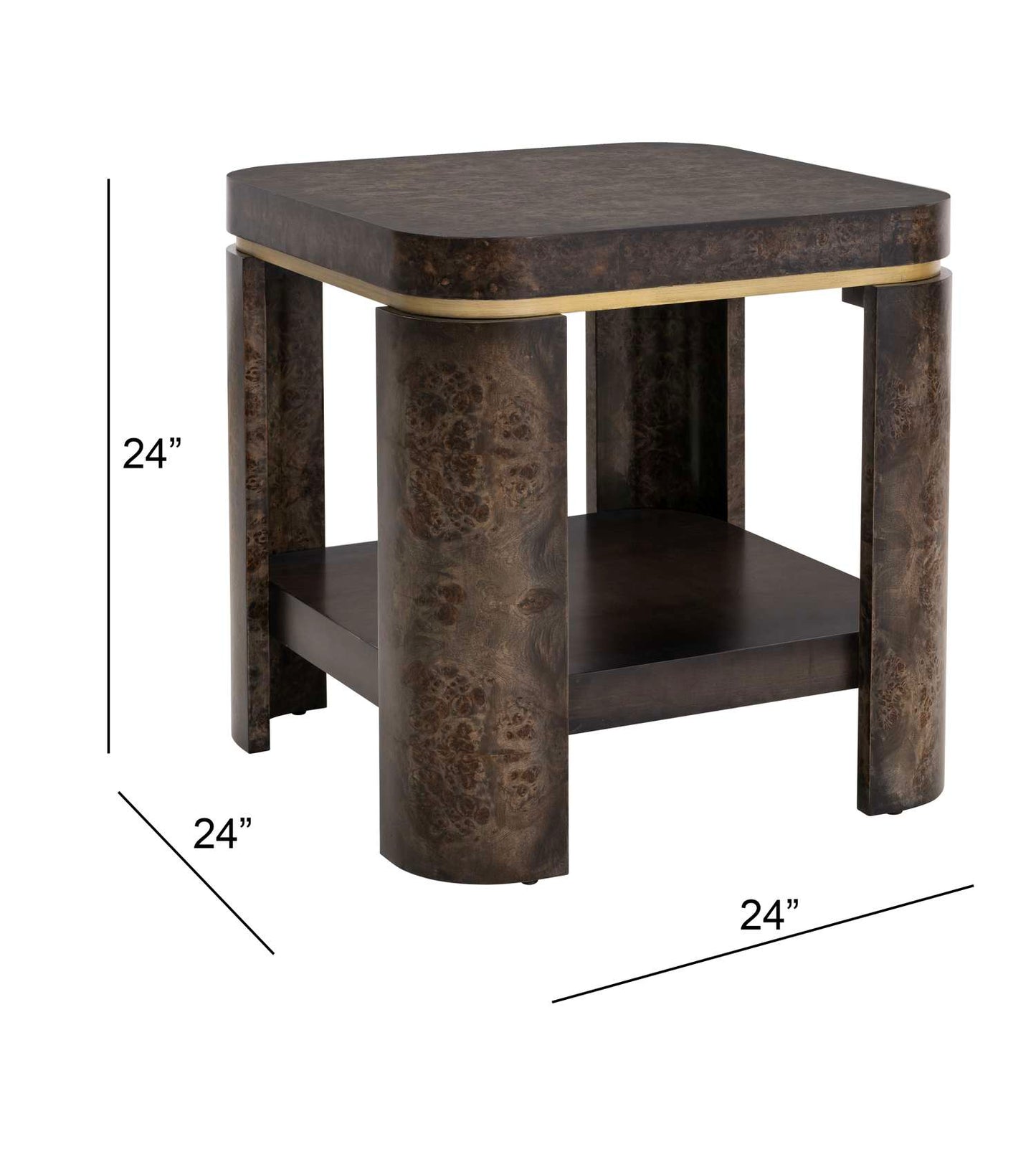 Langford End Table - Dimensional