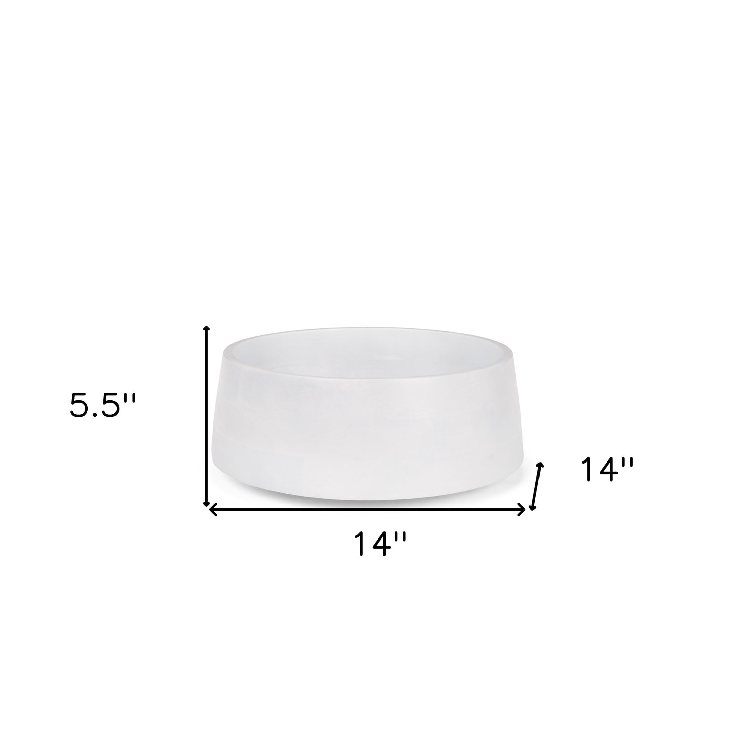 White Wood Round Centerpiece Bowl