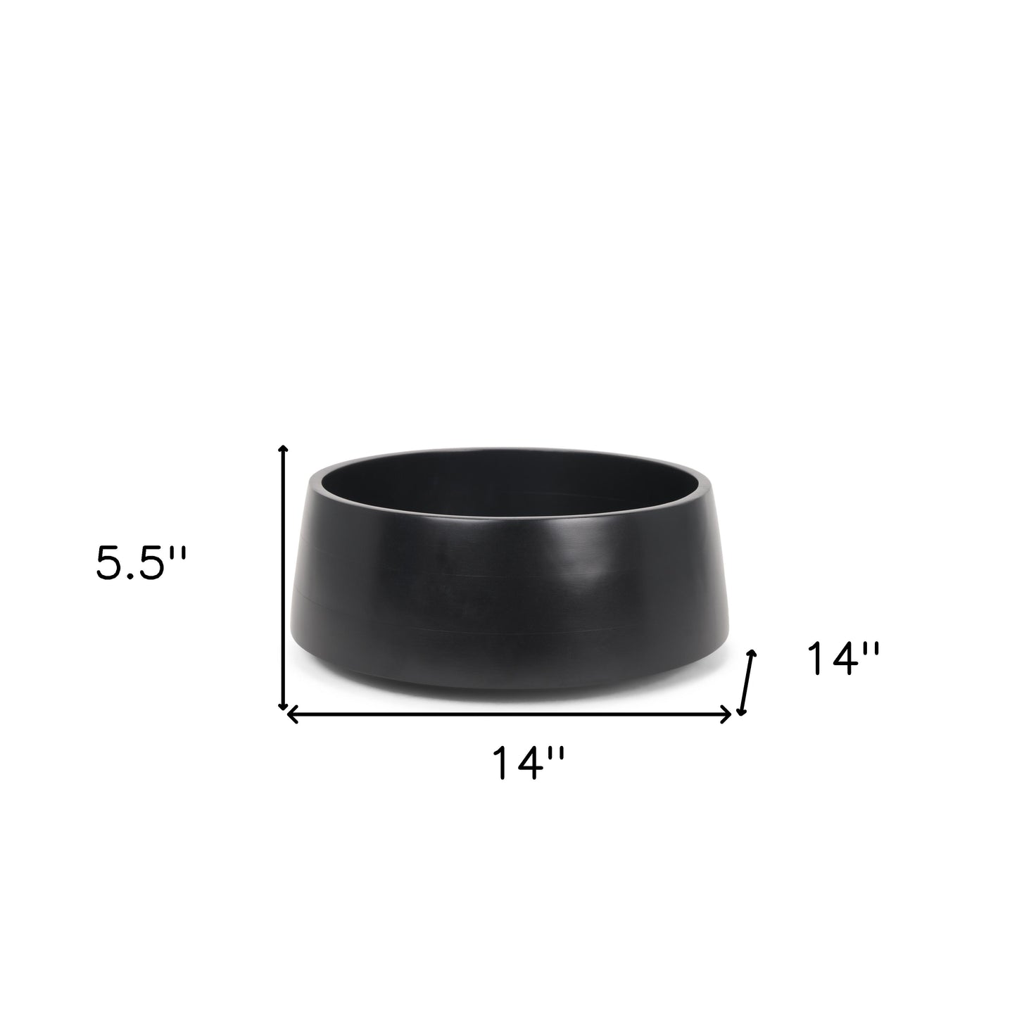 Black Wood Round Centerpiece Bowl