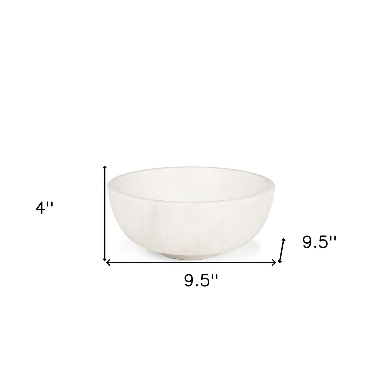White Marble Round Centerpiece Bowl
