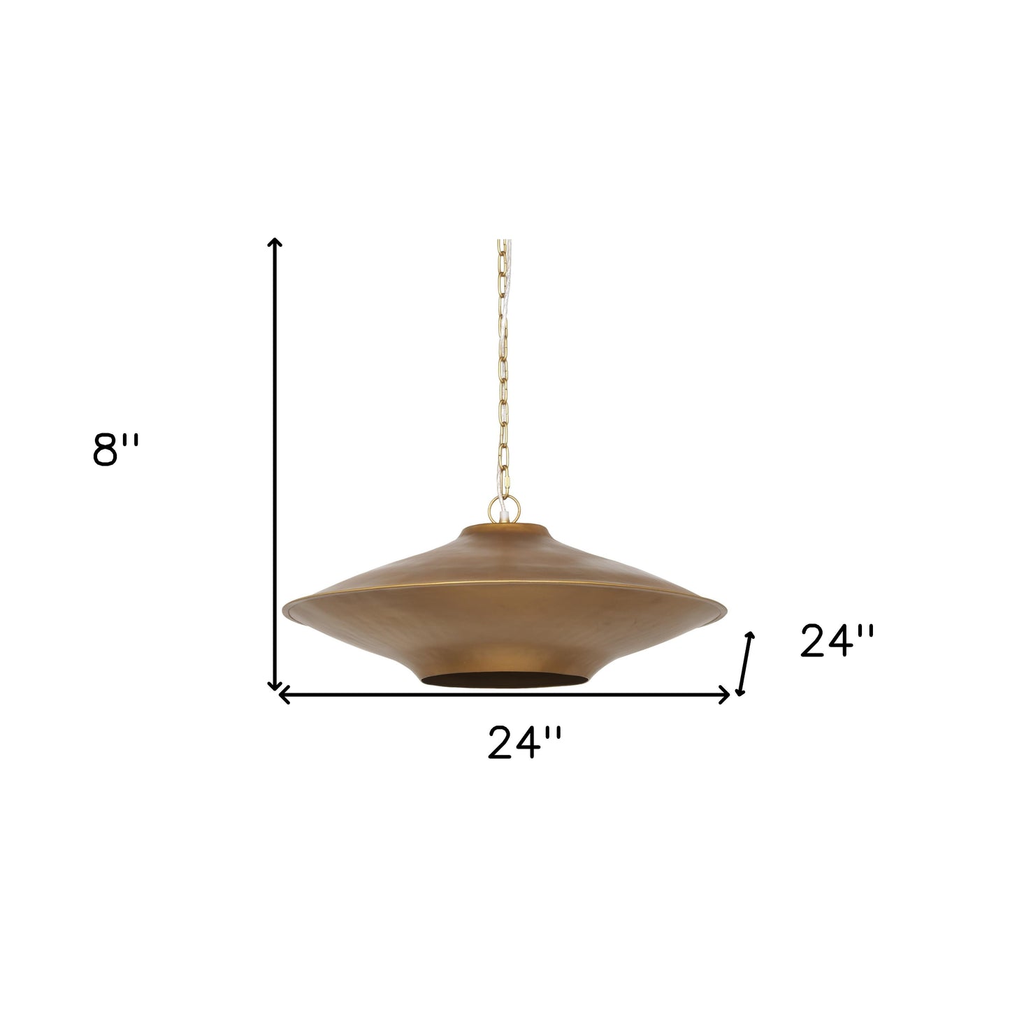 Gold Single Ceiling Light w/ Shades