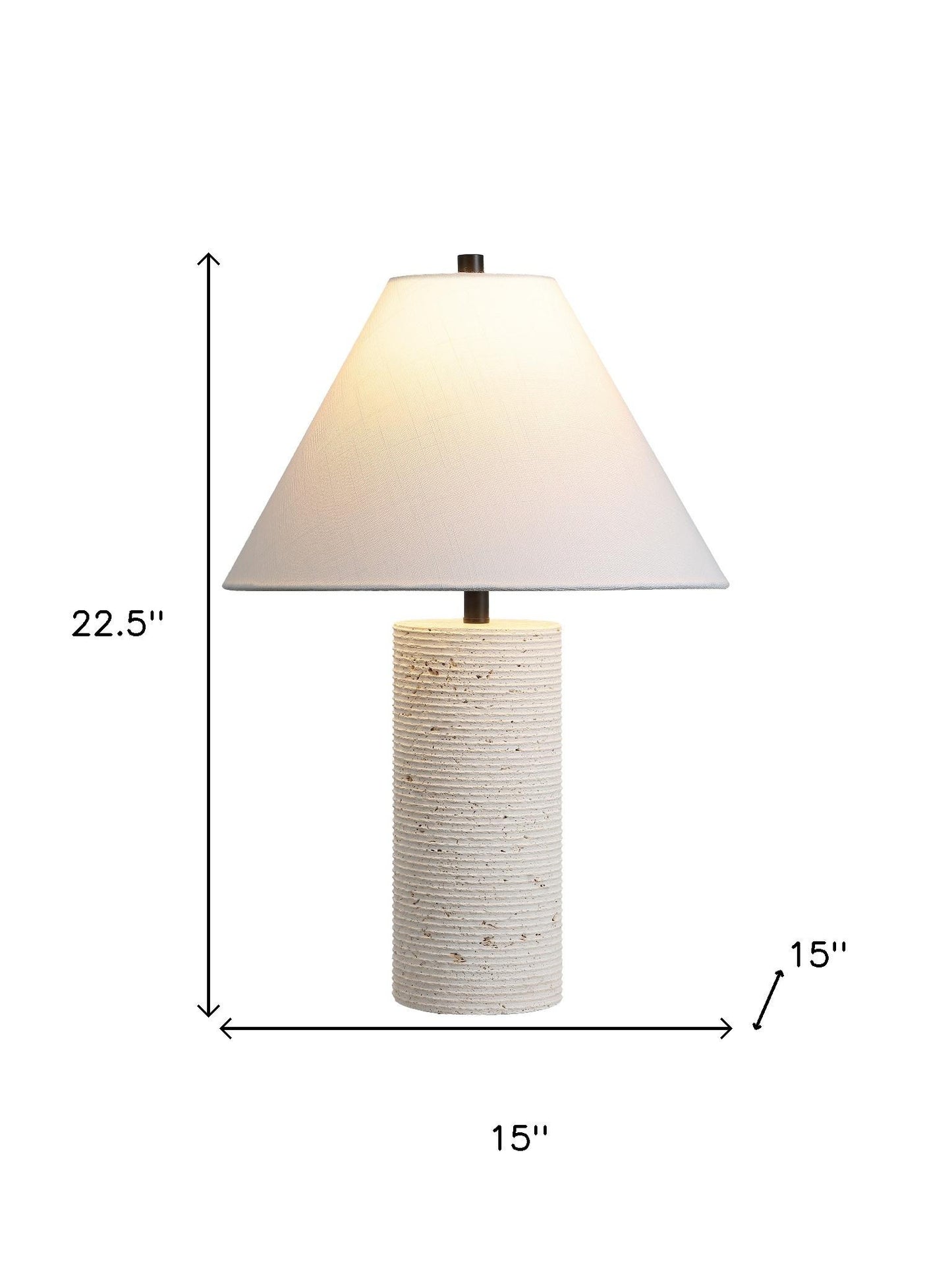 Beige Novelty Table Lamp w/ Empire Shade
