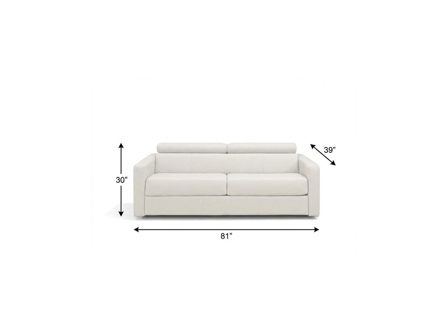 White Leather Sleeper Sofa