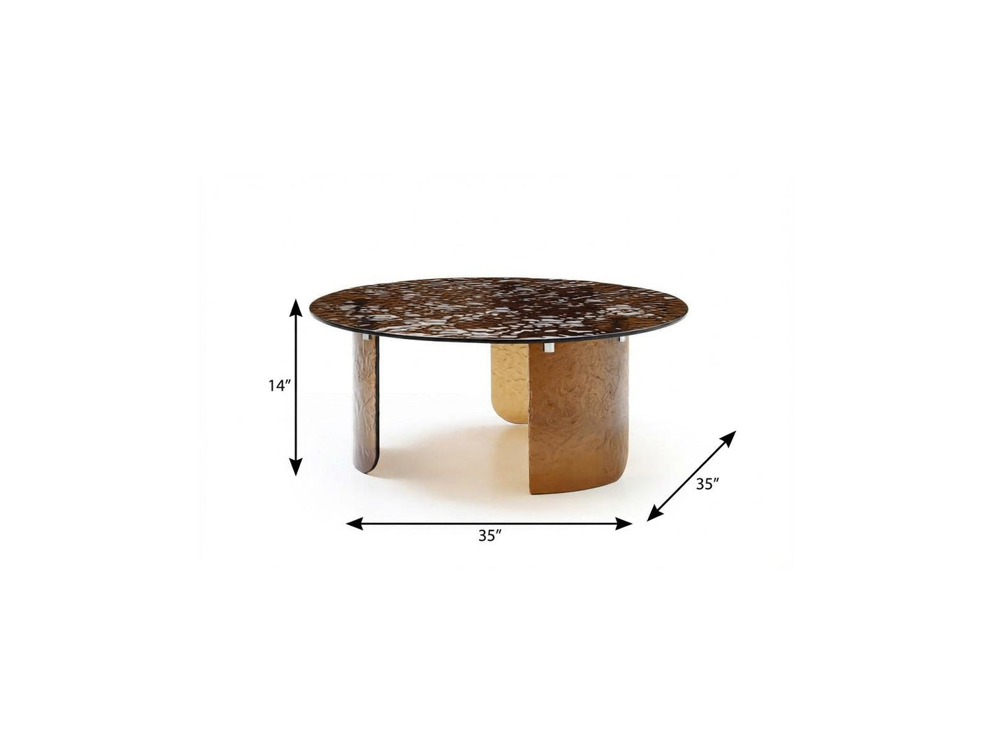 Bronze Glass Round Coffee Table image 5