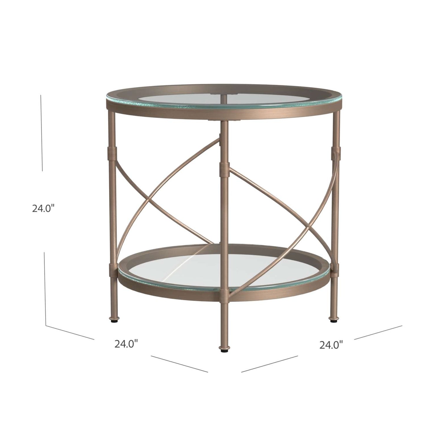 Harrison Round End Table - Dimensional