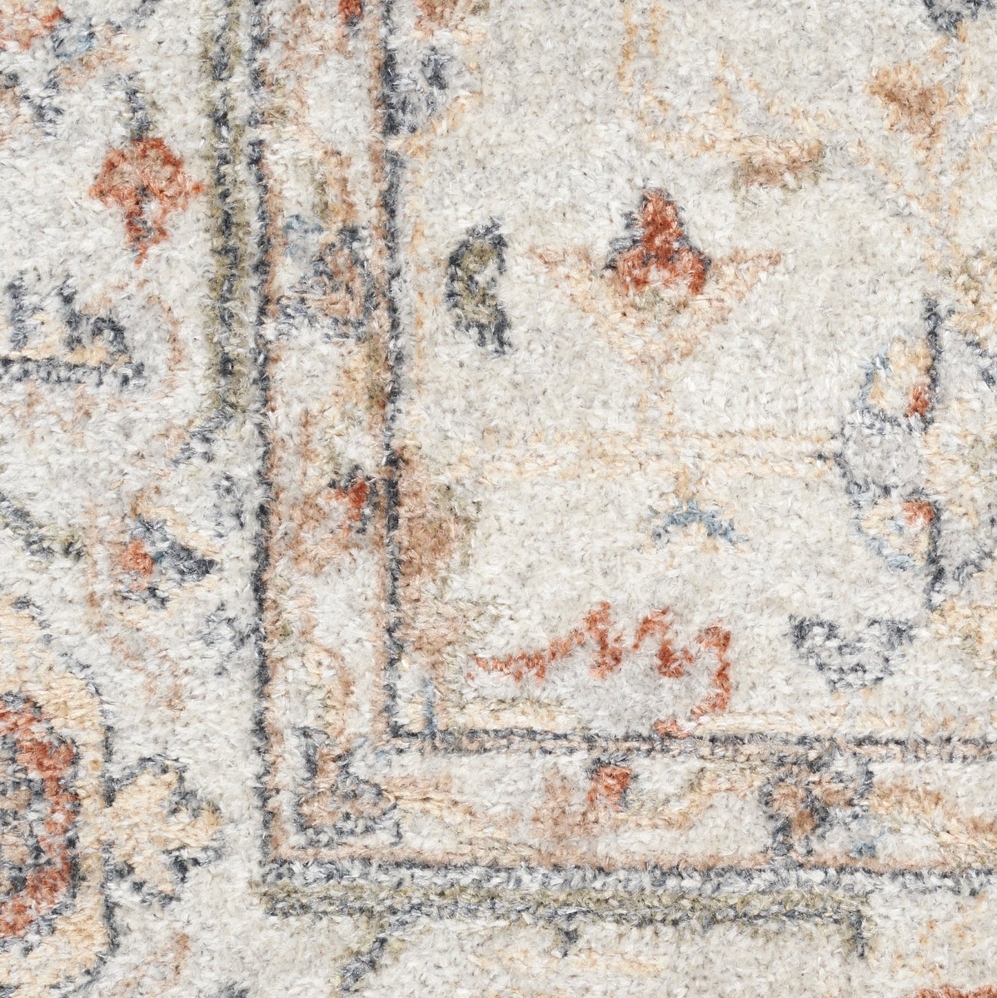 Nourison Astra Grey & Multicolor Pet Friendly Machine Washable Rug - Swatch