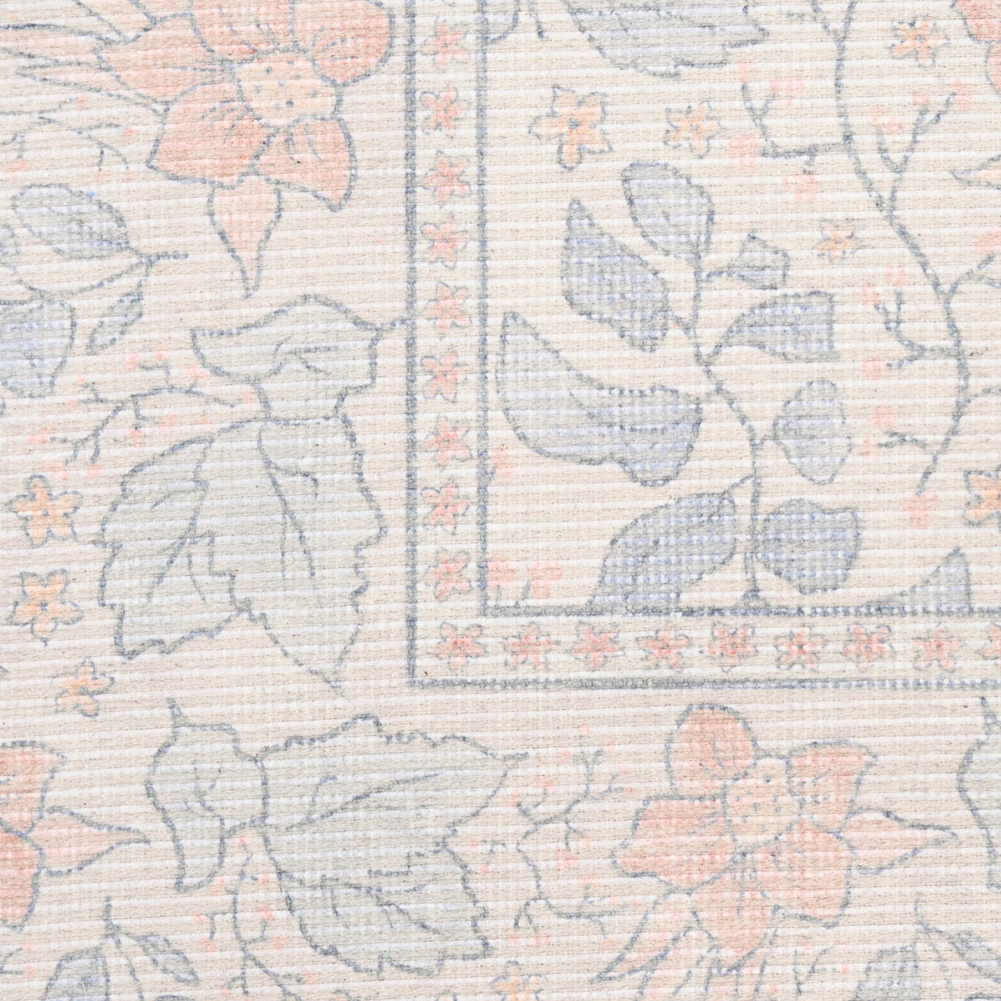 Nourison Botanical Ivory & Multicolor Machine Washable Rug - Swatch