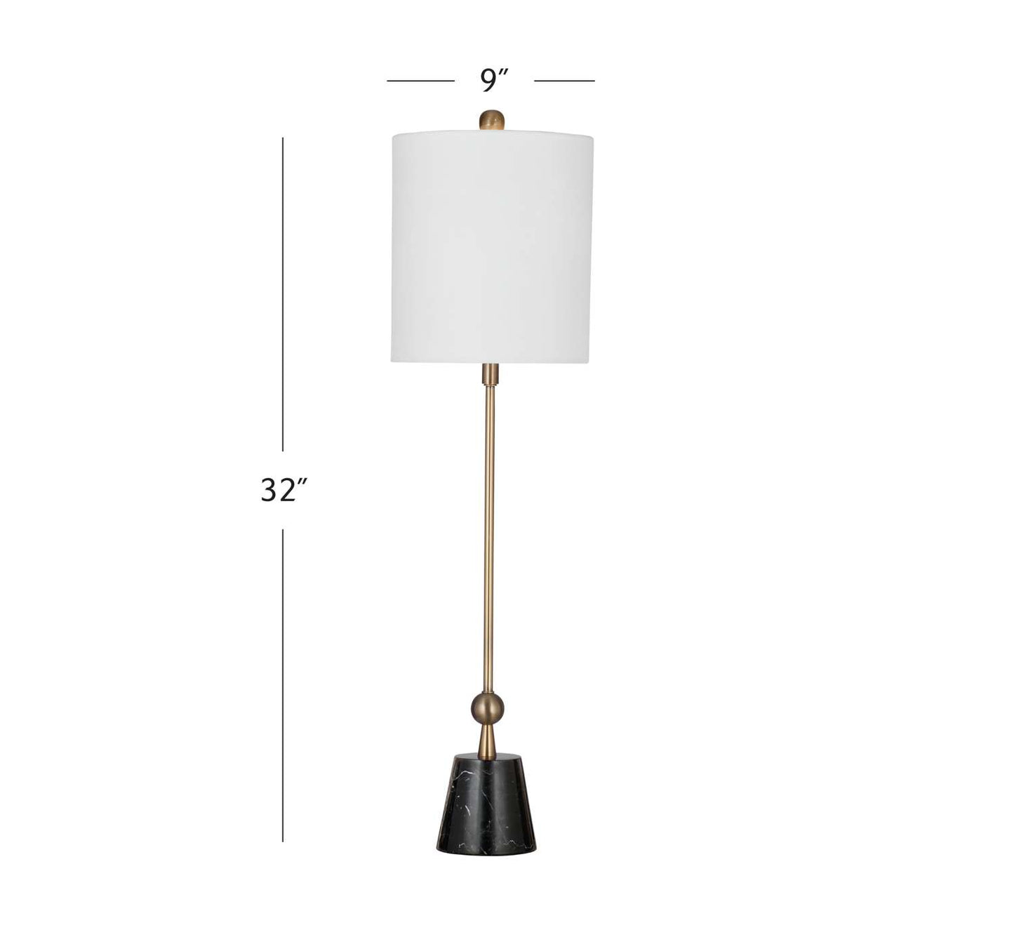Farmington Table Lamp - Dimensional
