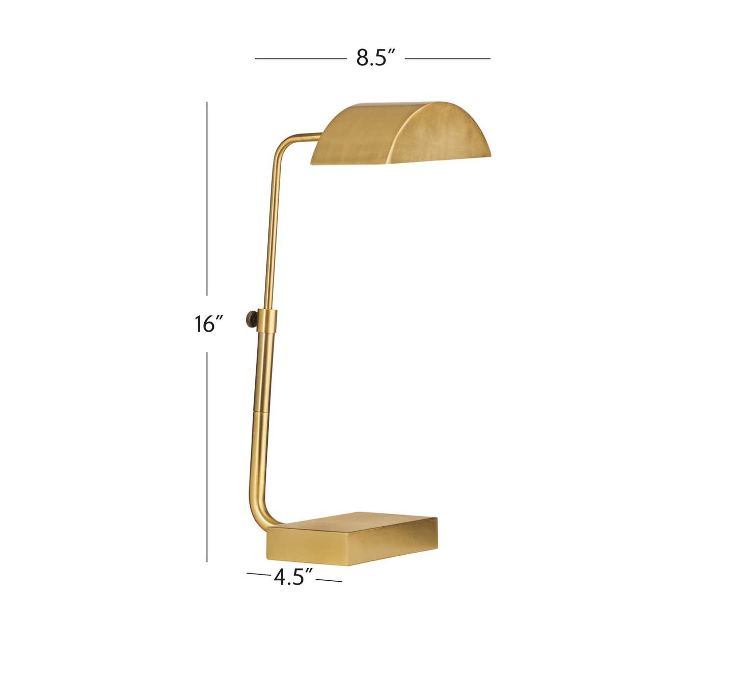 Golden Desk Lamp - Dimensional