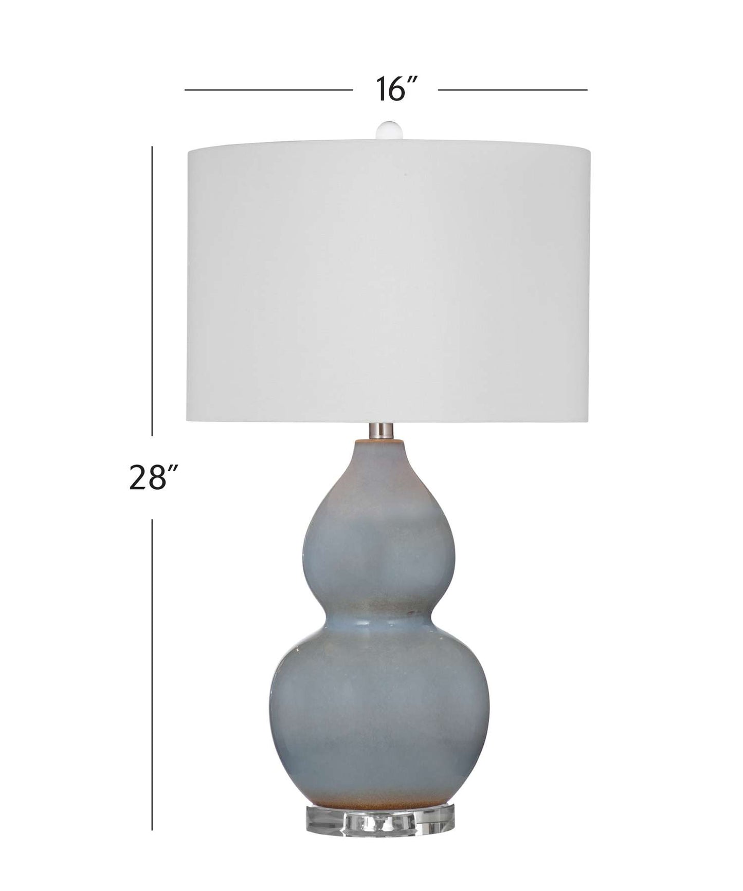 Glencoe Table Lamp - Dimensional