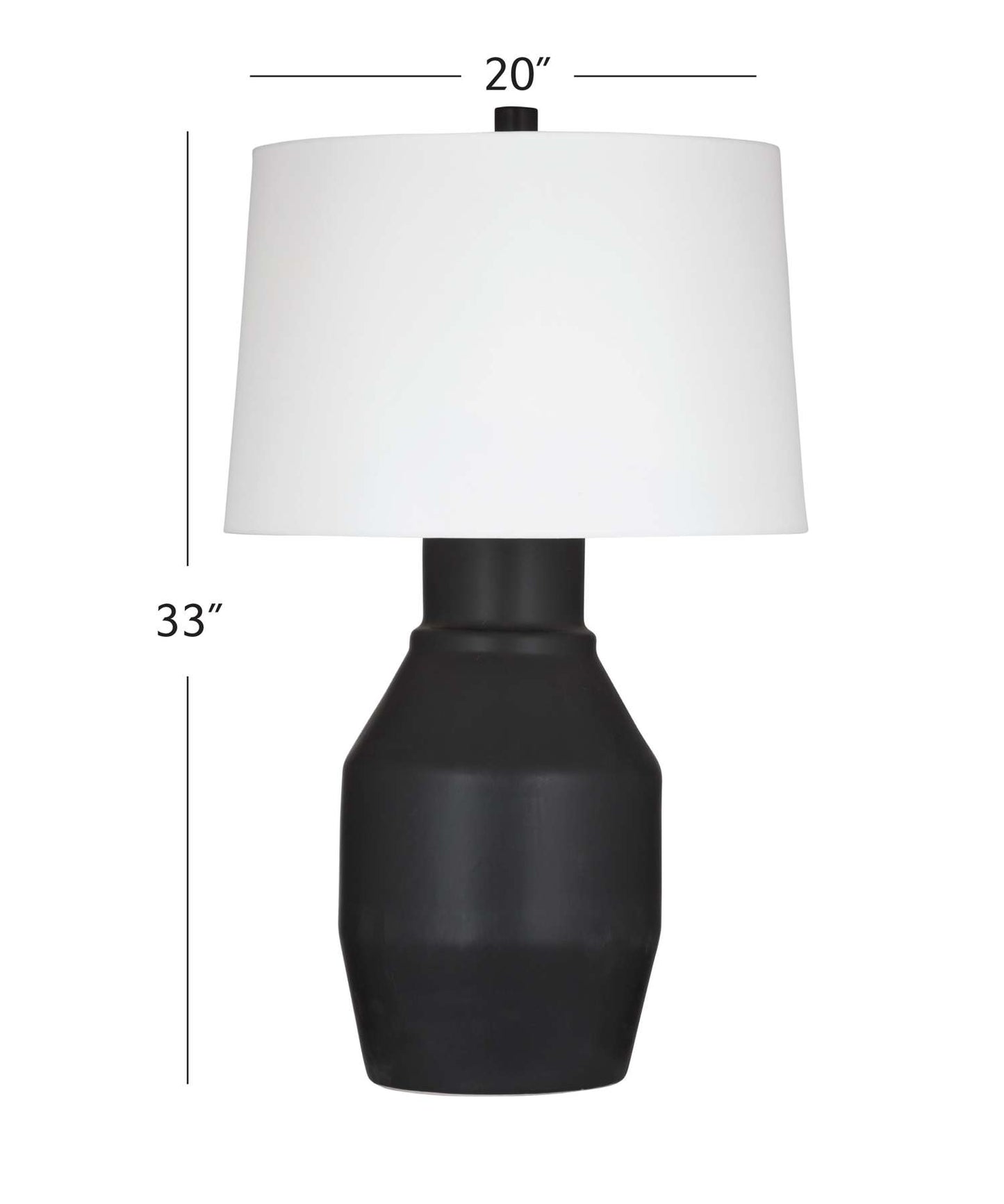 Lowndes Table Lamp - Dimensional