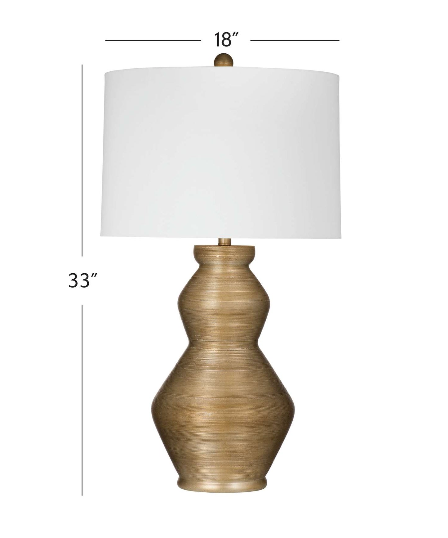Panola Table Lamp - Dimensional
