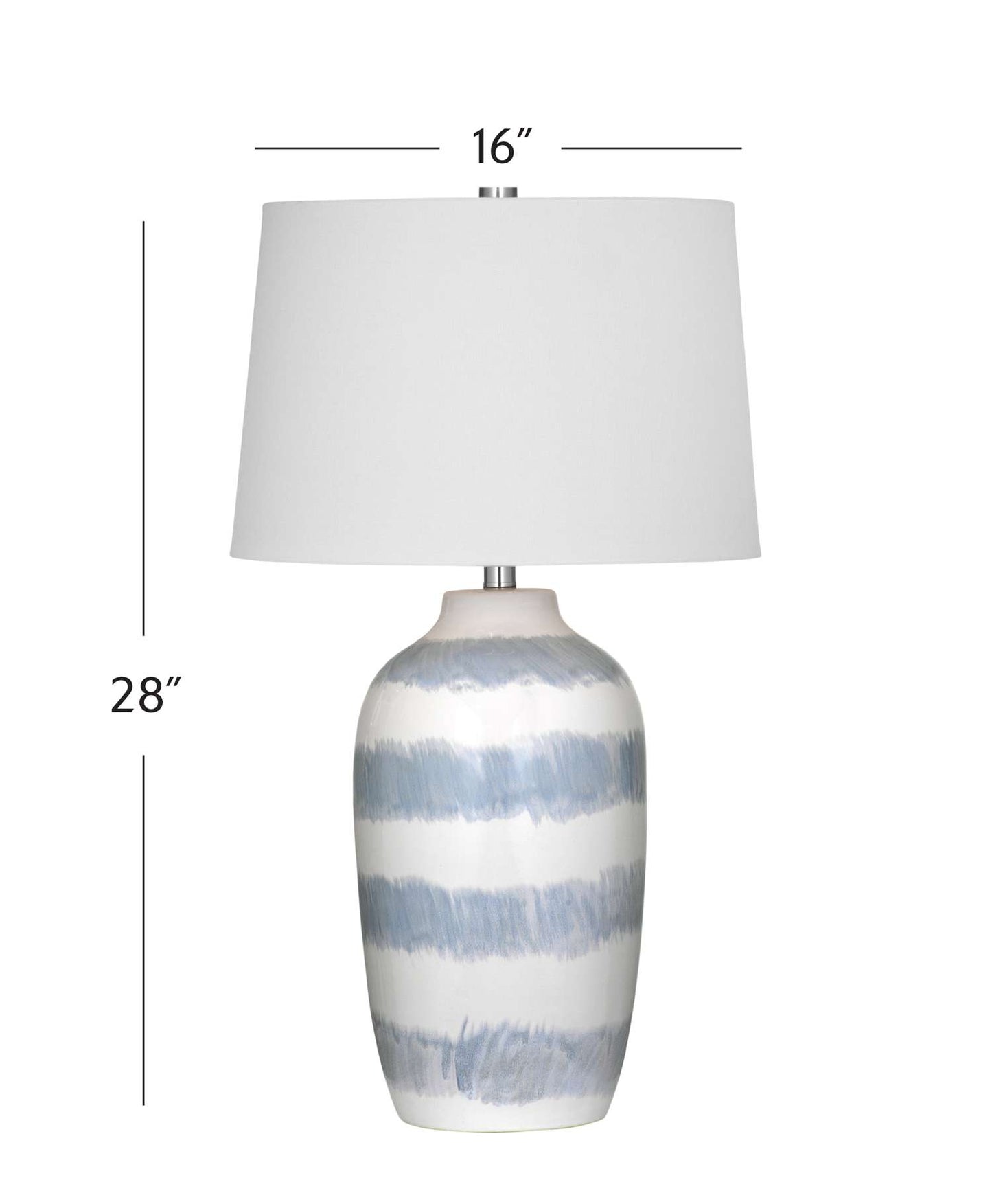 Harper Table Lamp - Blue - Dimensional