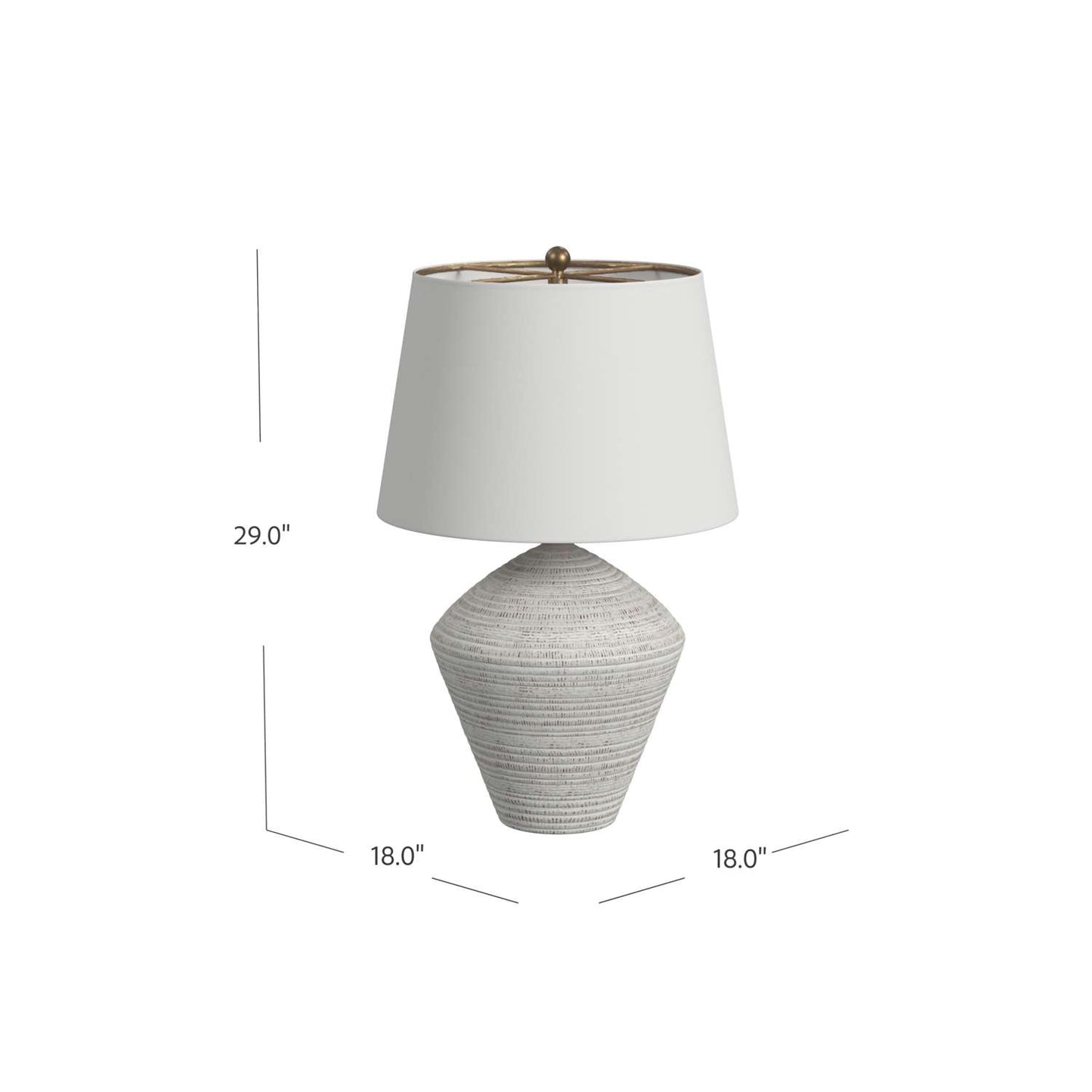 Eclipse Table Lamp - Dimensional