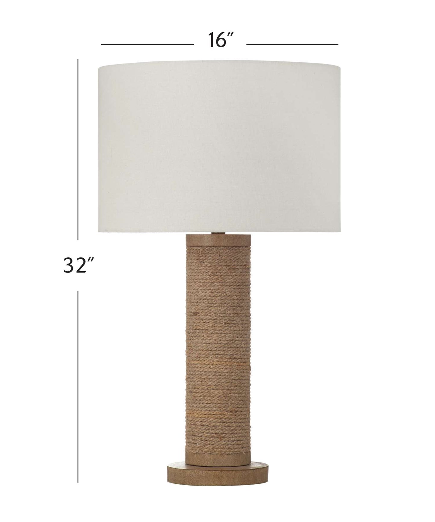 Adams Table Lamp - Dimensional