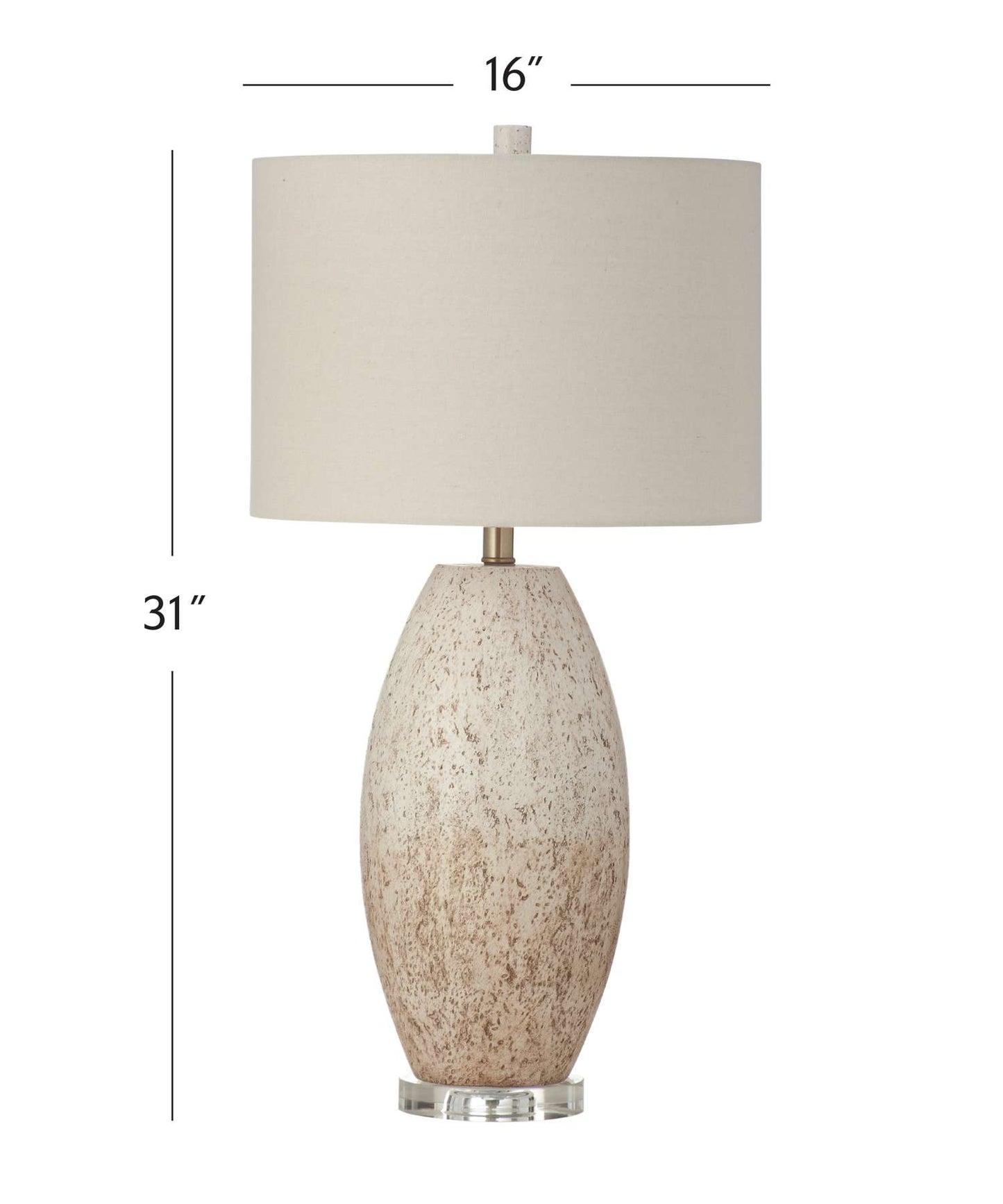 Dauphin Table Lamp - Dimensional