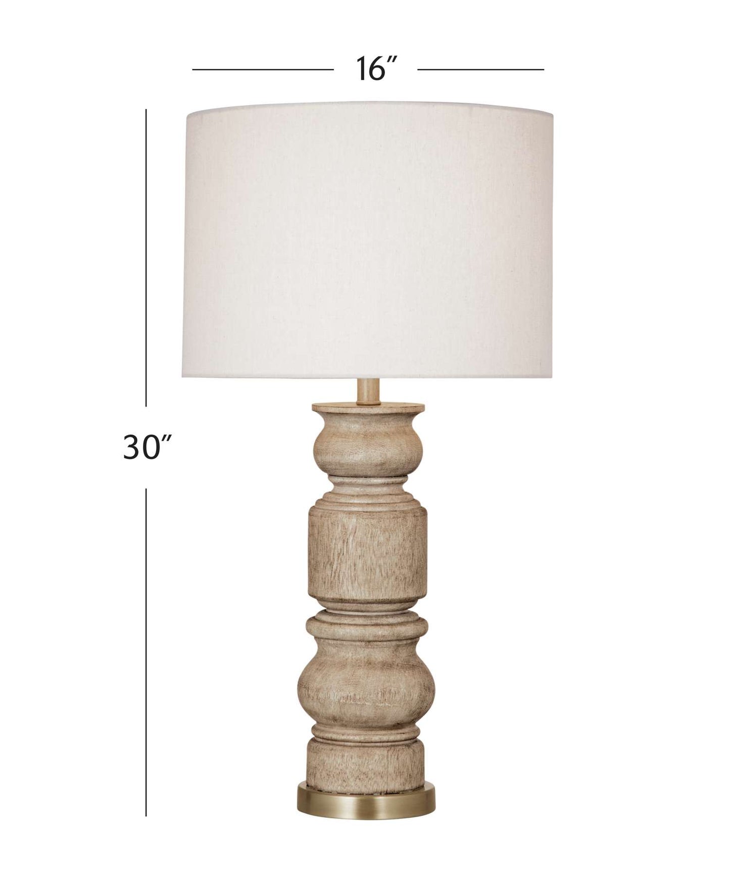 Helford Table Lamp - Dimensional