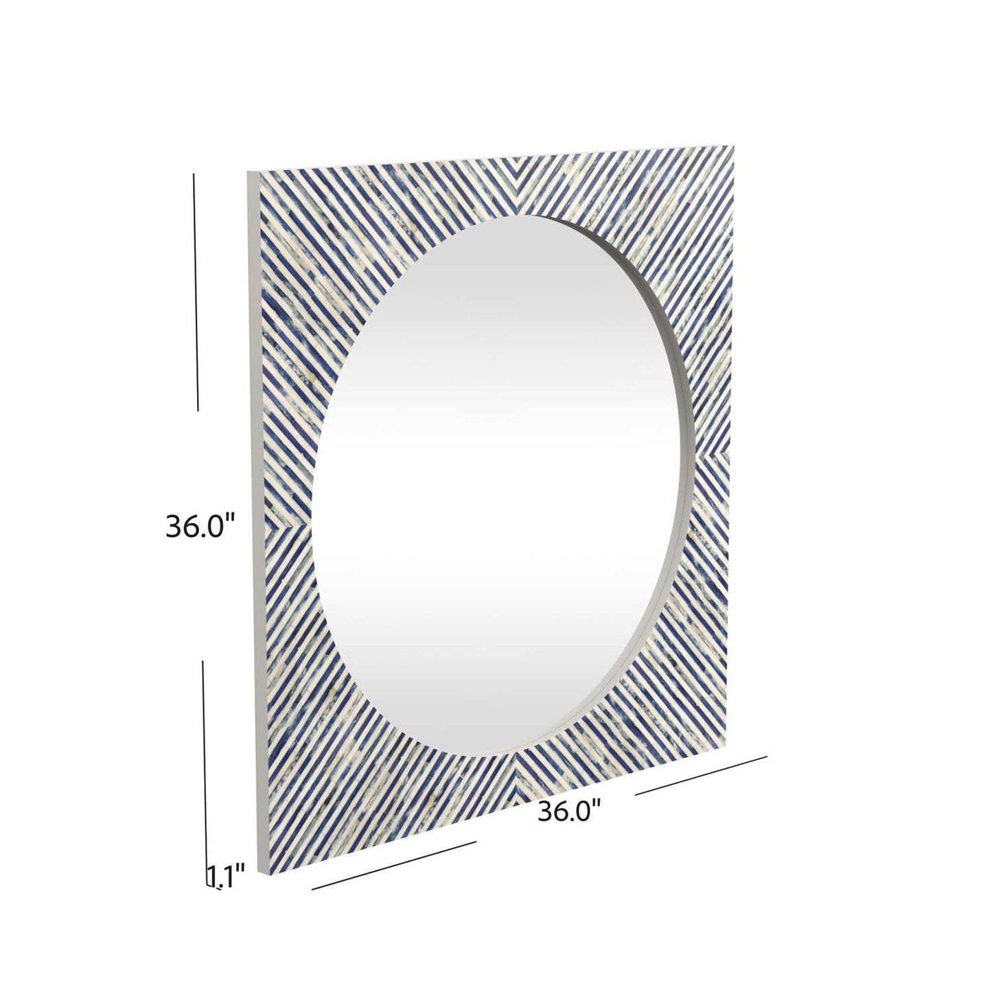 Sunburst Bone Wall Mirror - Dimensional