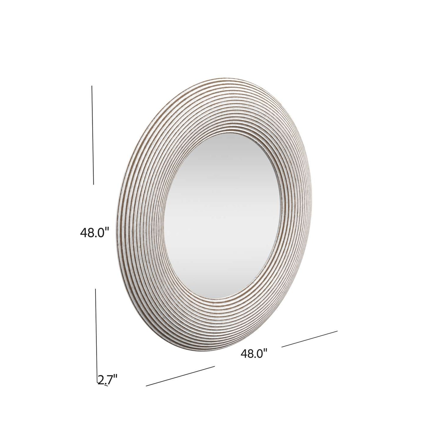 Spin Wall Mirror - Dimensional