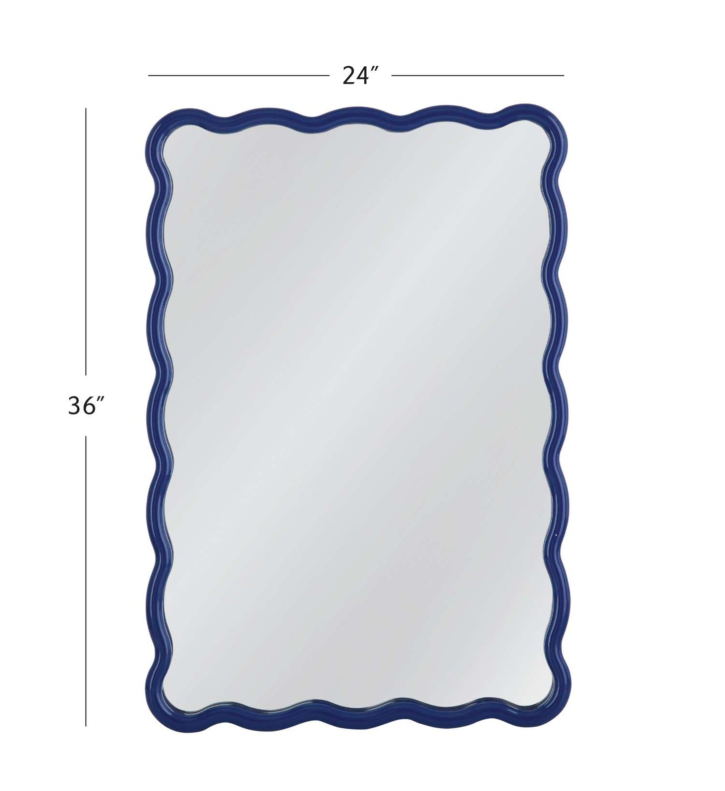 Camellia Rectangular Wall Mirror - Dimensional